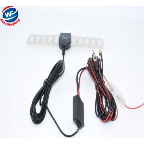 Free shipping New Car Auto TV Booster FM Radio Windshield Mount Digital DVB-T Antenna Aerial SMA+FM Radio Booster Antenna