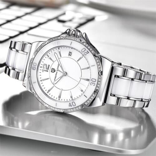 Women Watch Pagani Design Ladies High Quality White Ceramic Bracelet Famous Luxury Brand Fashion Watches Relogio Femmino 2020