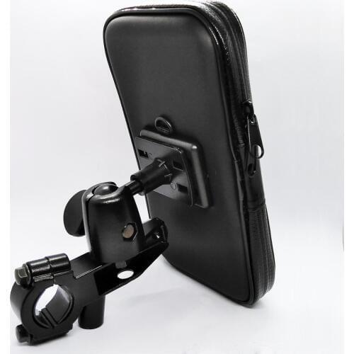 Motorcycle Handlebar Mount Phone Holder with Water Resistant Cell Phone Case Bicycle Bike Bar Rail Mount Holderfor Mobile Phones