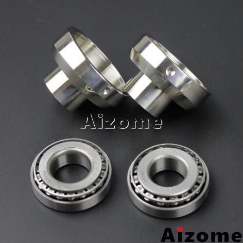 For Harley Ironhead 7/8" ID Sportster XLCH XL Chopper Bobber Custom Dust shields Neck Stem Top Nut Fork Neck Cup Bearing Kit