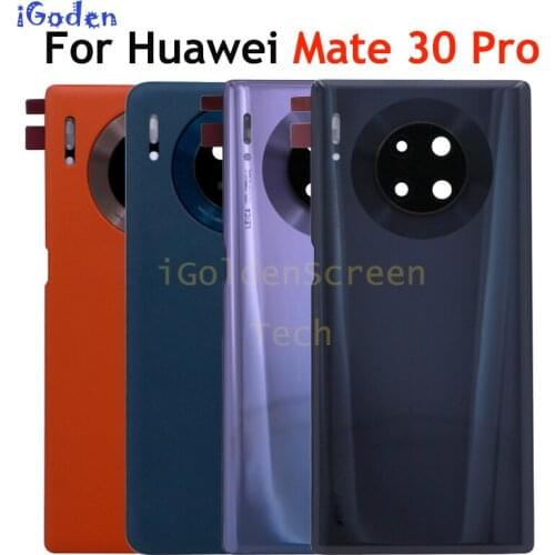For Huawei Mate 30 Pro Battery Back Glass Cover Rear Door Housing Window With Camera Lens For Huawei Mate30 Pro Battery Cover