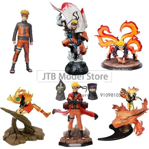 Naruto Shippuden Anime Model GK POP Uzumaki Naruto Kurama Action Figure Pvc Statue Collectible Toys Doll Gift Figma For Kids