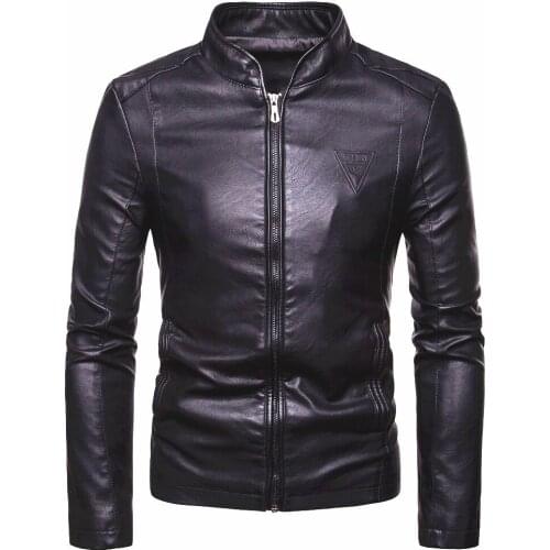 Men 2020 Autumn New Motorcycle Causal PU Leather Warm Jacket Coat Men Spring Fashion Masculinas Windproof Jacket Overcoat Men