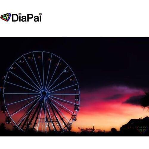 DIAPAI Diamond Painting 5D DIY 100% Full Square/Round Drill "Ferris wheel" Diamond Embroidery Cross Stitch 3D Decor A24226