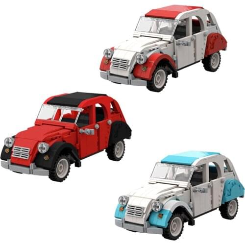 Multicolor 2CV Dolly Car Building Blocks Kit Collection Assemble Vehicle Model Idea Education Toy For Children Birthday Gift