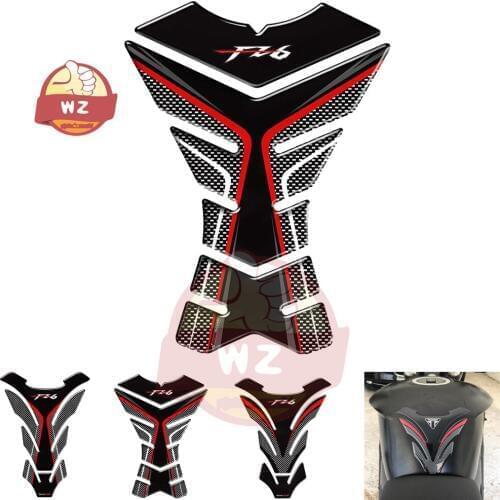 New 3D Carbon-look Motorcycle Tank Pad Protector Decal Stickers Case for Yamaha FZ6 FZ6N Tank FZ 6 All Years