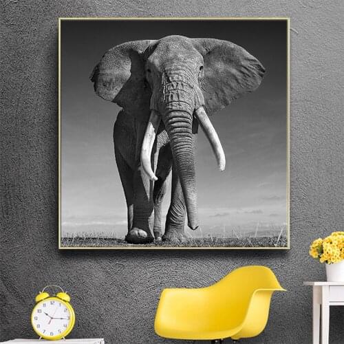 Elephant Posters and Prints Pictures Scandinavian Animal Canvas Painting Wall Art for Living Room Home Cuadros Decoration