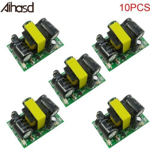 10PCS/LOT Precision AC-DC Switching Power Supply Module AC110V/220 85-265V to DC5V Buck Converter 700mA 3.5W LED Regulated
