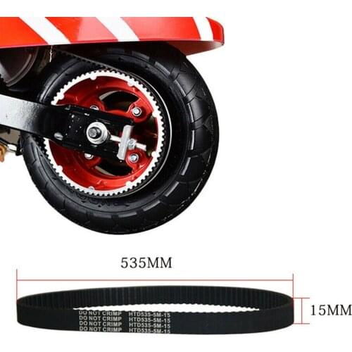 Electric Scooter Timing Belt Black Mini Scooter Timing Belt Thick Belt Pollution-Free 5M-535-15 Rubber Durable Scooter Accessory