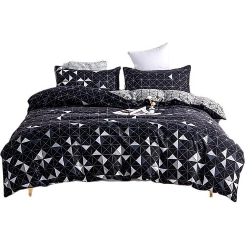 Luxury Bedding Set Simple Pattern Duvet Cover Pillowcases Set For Home