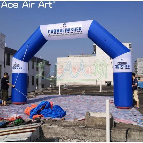 Cheapest Angle Arch Balloon Inflatable Billboard Archway In Blue and White With Logo/Event on SALE