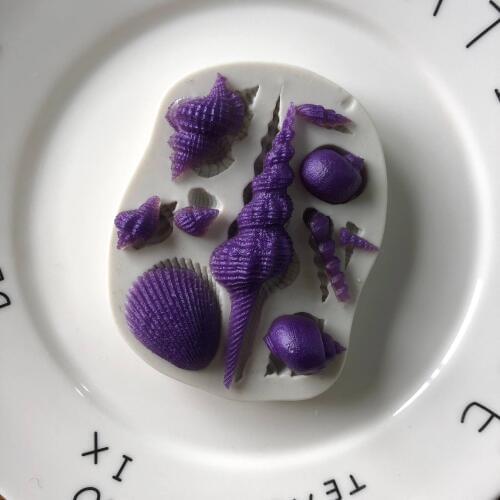 Shell shaped Silicone Cake Decorating Moulds 3D Conch DIY Chocolate Mold Jelly Pudding Candy Fondant Molds