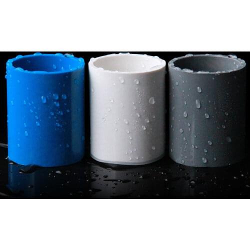 PVC Water Supply Pipe Fittings Equal Straight Connector Socket Solvent Weld Joint 20 25 32 40 50 63 75 90 110mm White Gray Blue