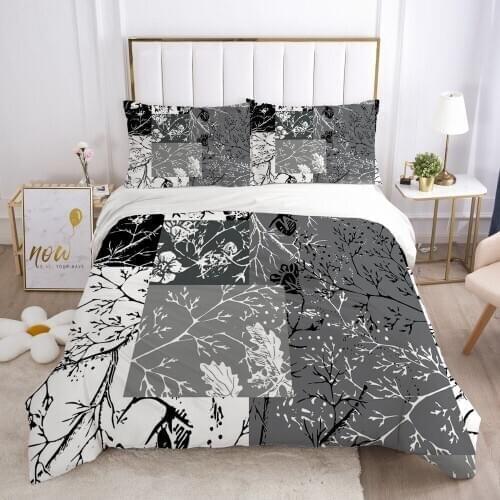 Modern Quilt/Comforter/Blanket Case Pillowcase with Zipper Duvet Cover Set Bedding Sets 3D Custom King Queen Full Size Bed Linen