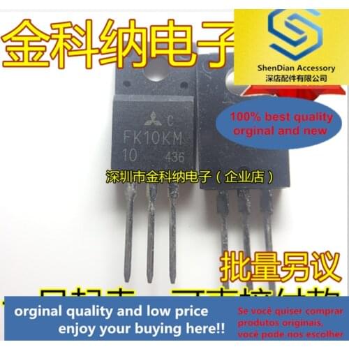 10pcs only orginal new FK10KM-10 10A 500V TO-220F field effect tube straight plug transistor