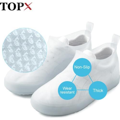 Waterproof Non-slip Shoe Men Women Cover Shoes Elasticity Latex Rain Covers Easy Carry Overshoe Tear Resistant Famliy Protector