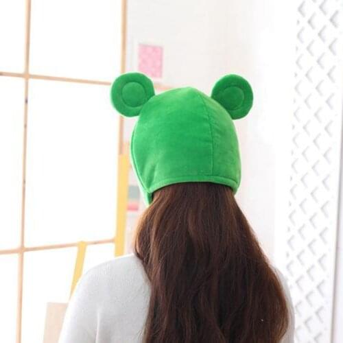 Funny Cartoon Cute Plush Frog Hat Cosplay Costume Photo Props Dress Up Hat