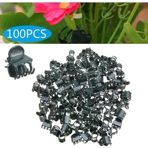 100Pcs Reusable Plant Support Clips For Plants Hanging Tomatoes Vegetables Orchids Fixing Clip Garden Supplies