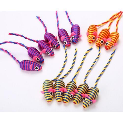 Usd 0.28/pc Funny False Mouse Rat Cat Toys Mini Rope Playing Mouse Toys Cat Chew Toys Gift For Cats Dogs Kitten Line 100pcs/lot