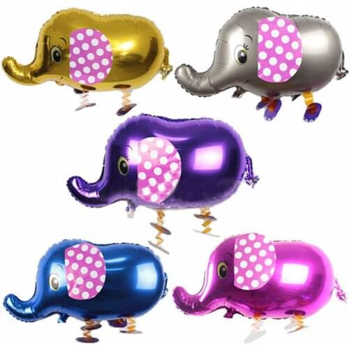 1 Pc Cartoon Animal Walking Elephant Aluminum Foil Balloons Childrens Toy Inflatable Balloon Birthday Party Decoration Supplies