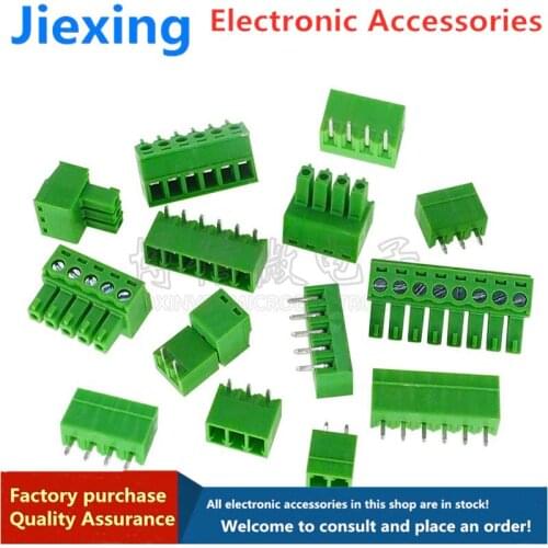 10 sets of pluggable terminal blocks 15EDG-3.81 mm green phoenix connector PCB solder plate connector