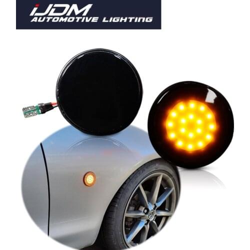 2pcs LED Side Marker Lights Turn Signal Light Side Repeater Lamp 12V Panel Lamp Blinker for Mazda MX-5 Mk1 Mk2 Mk3 Amber yellow