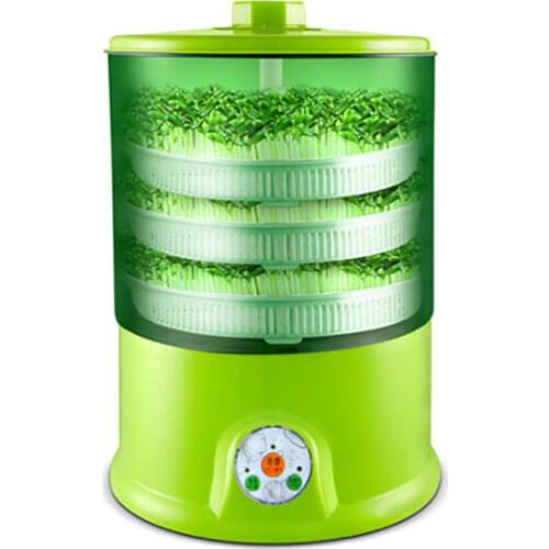 220V 3Tiers Multifunction Automatic Electric Bean Sprouts Machine Intelligent Household Bean Sprouts Seeds Growing Machine