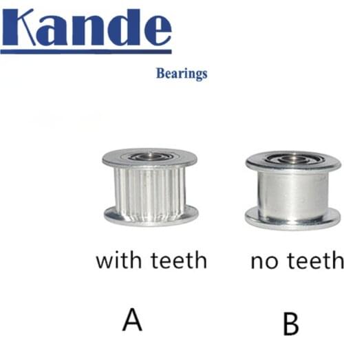 2GT Pulley H Type Wheel Driven Perlin Idler Timing Pulley Bore 5mm Width 15mm 3D Printer Aluminum GT2 20T Timing Pulley