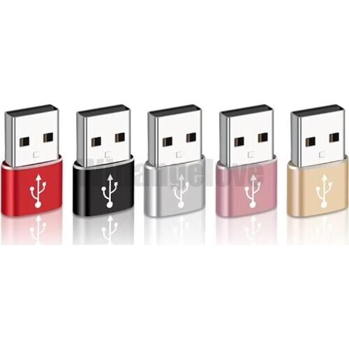 100pcs/lot TYPE-C Adapter Plug Alloy USB 3.0 Type-A Male To USB 3.1 Type-C Female Connector Converter Adapter For Huawei Xiaomi