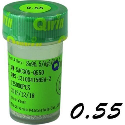 Lead-free 0.55mm 125k/bottle solder balls welding balls for BGA reballing