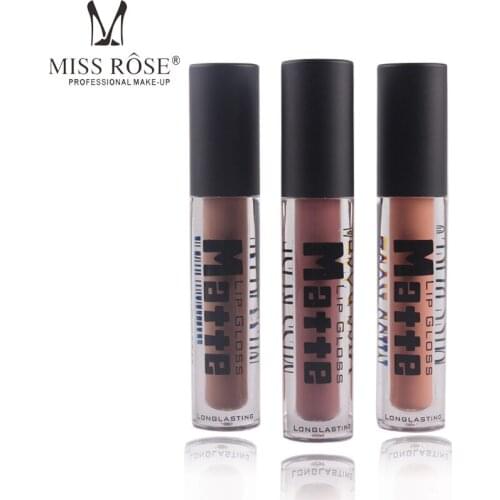 Make-up 12-color matte lip gloss transparent tube not easy to stick cup not easy to fade waterproof lip gloss lipstick