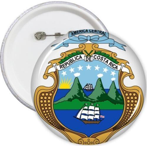 Chad Belize Benin Georgia Russia Central Africa Chile National Emblem Country Symbol Mark Pattern Round Pin Badge Button 5pcs