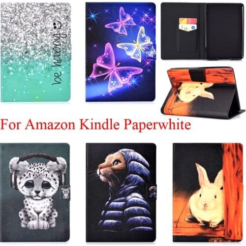 Casing Cover For Amazon Kindle Paperwhite 2 3 PU Leather Case KindlePaperWhite Shell Pouch with Card Holder Slot Capa Fundas