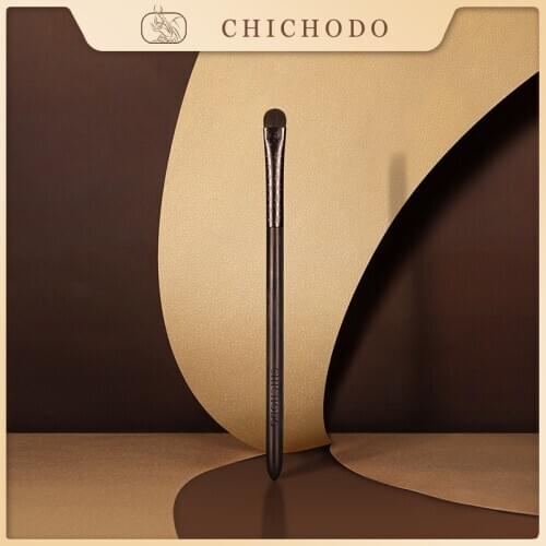 CHICHODO Makeup Brush-2021 New Luxurious Carved Ebony Animal Hair Series-Goat+Pony Hair Eyeliner Brush-Cosmetic&beauty tool-E113