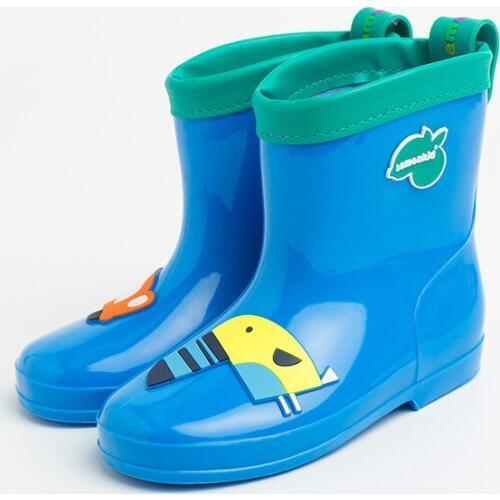 Children Kids Rain Boots Cute Waterproof Boys Girls Non-slip Rainboots Baby Toddler Rain Flat Fashion Cartoon Water Rubber Shoes