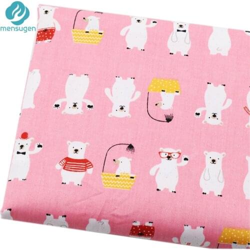 Half Meter Start Cartoon Bear Design Cotton Fabrics for baby Crib Bedding Sheet Cushions Pillows Cover Dress Sewing Cloth
