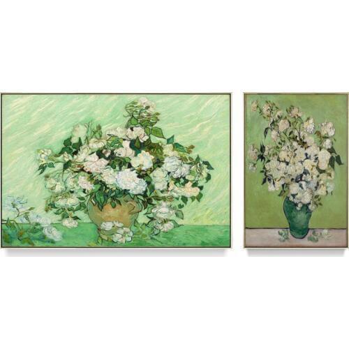 Cotton No frame impression Van white flowers scenery canvas printings oil painting printed on cotton wall art decoration picture