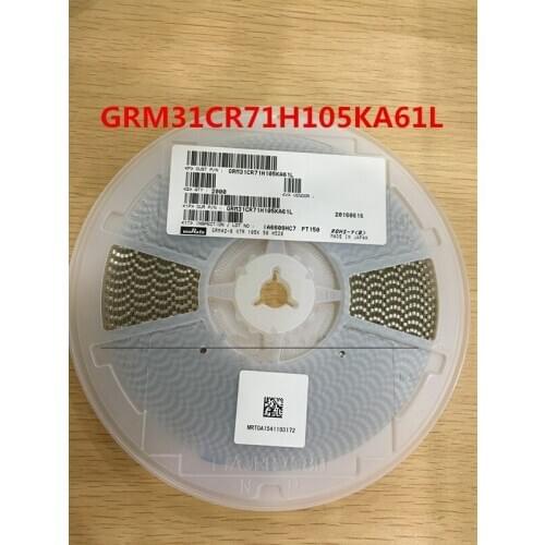 2000PCS GRM31CR71H105KA61L 1206 1UF 50V X7R Chip capacitors
