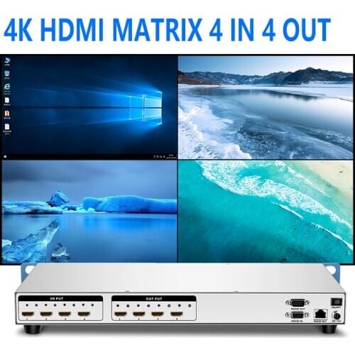 4K 4x4/8x8/16x16 HDMI Matrix Switcher 3840*2160 Support 3D EDID& Blu-Ray DVD& Video Wall