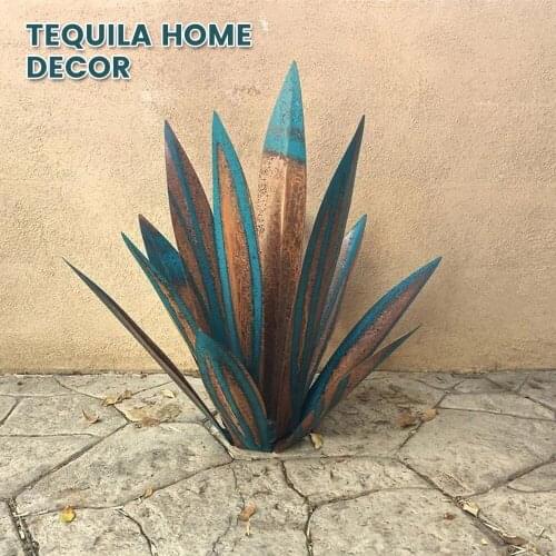 DIY Metal Art Tequila Rustic Sculpture Garden Sculpture Home Decoration 9Leaves Outdoor Garden Aesthetic Signs Decor Accessories