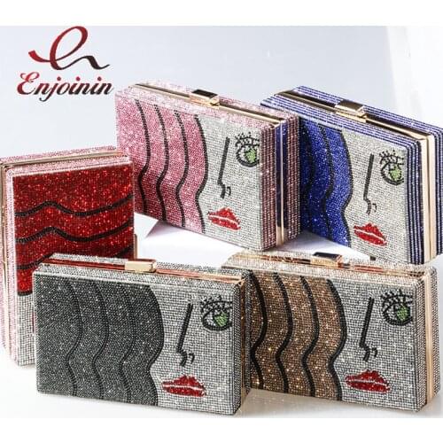 Cartoon Character Luxury Diamond Party Clutch for Women Rhinestone Designer Bag Fashion Purses and Handbags Female Wedding Bag
