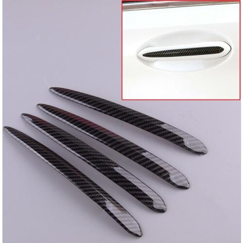 4Pcs Door Handle Decoration Cover Stickers Decor ABS Carbon Fiber Style Fit for BMW 5 series G30 G38 X3 G01 X4 G02 X5 G05 2019