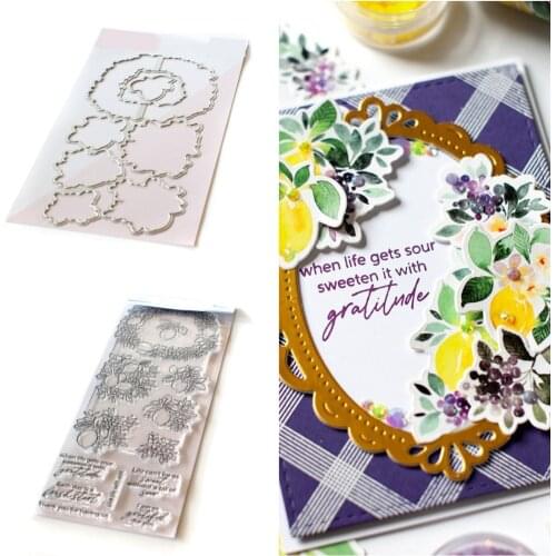 2021 New Butterfly Lemon Cutting Dies Stamps Scrapbook Diary Decoration Stencil Embossing Template DIY Greeting Card Handmade