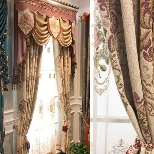 European Style Luxury Atmosphere Luxury Curtains for Living Room Bedroom Study Thickening Blackout Curtains