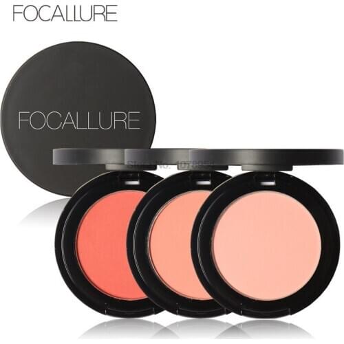 By ems or dhl 100pcs FOCALLURE Makeup Face Blush Powder Use Face Color Blush Powder Cheek Color Comestics Blush Bronzer