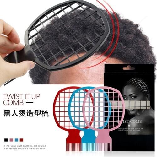 1pc Professional Women Men Afro Dirty Braid Comb Hair Dirty Braid Comb Perm Style Round Curling Comb Tool For Dirty Braid