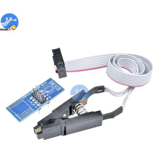 SOIC8 SOP8 DIP8 Format Flash Chip IC Test Clips Socket Adpter BIOS 24 25 93 USB Programmer Programable TL866CS TL866A EZP2010