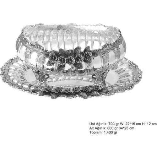 Orchid Pattern Silver Boller