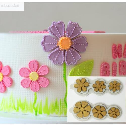 Minsunbak Size Flower Silicone Mold Cake Decorated Fondant Mold Chocolate Sugarcraft