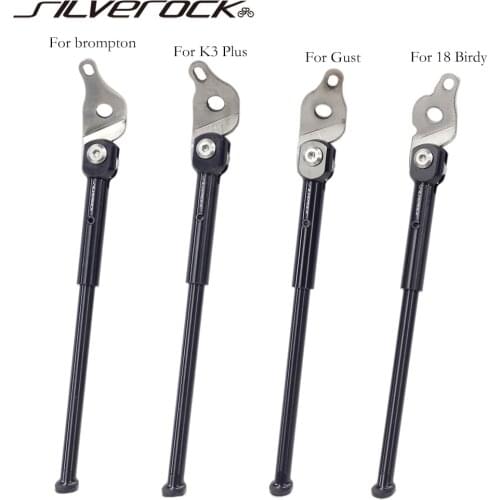 SILVEROCK Alloy Kickstand 16" 349 Parking Stand For Brompton 3SIXTY Gust K3 Plus Bike Birdy Trifold Rear Axle Bicycle Kick Stand